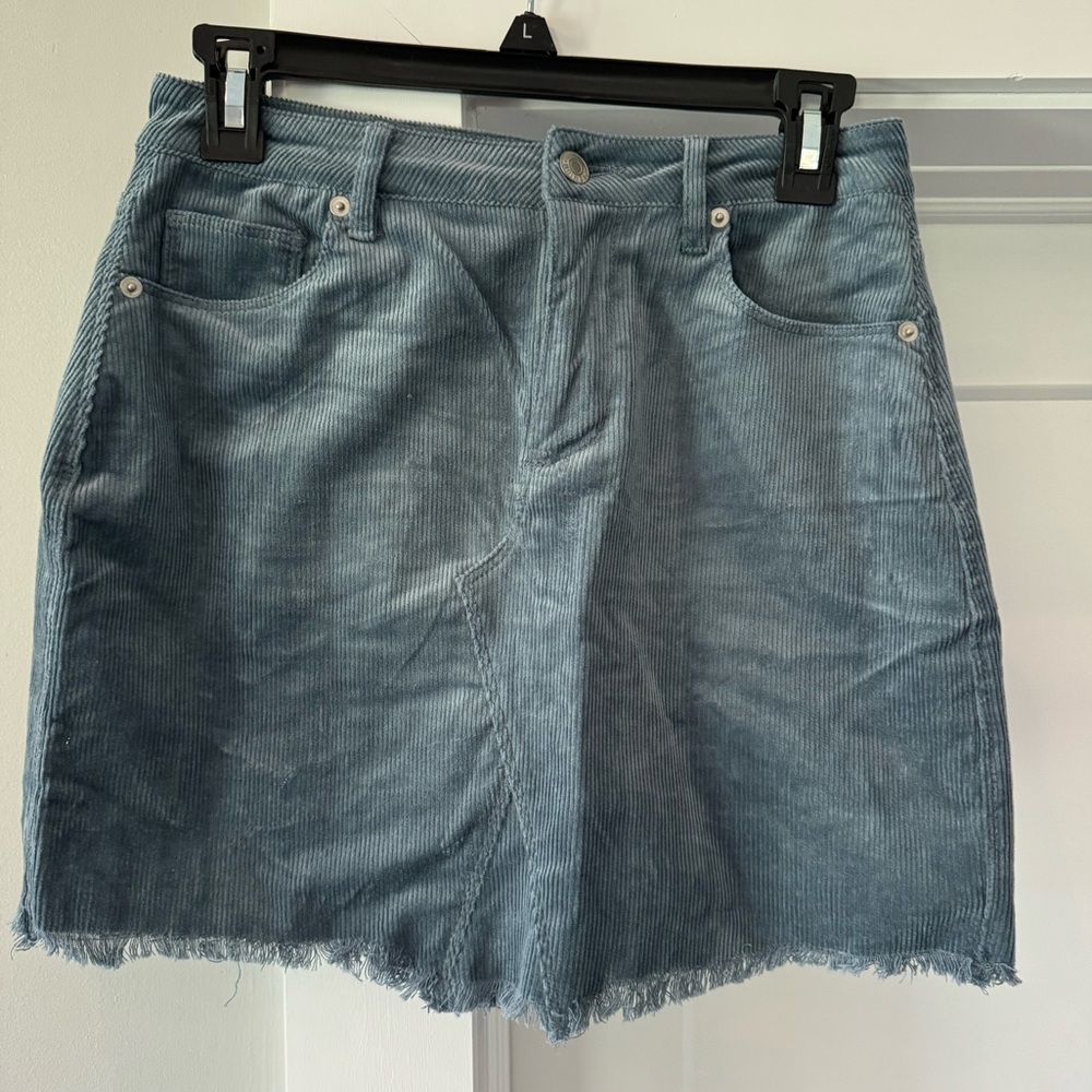 LOVE TREE corduroy mini skirt blue size small